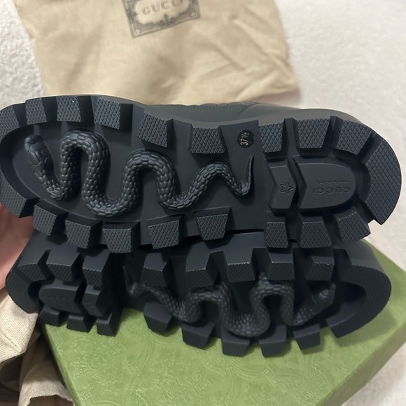 Gucci Black Quilted Leather Chelsea Lug Ankle Boots main image 6